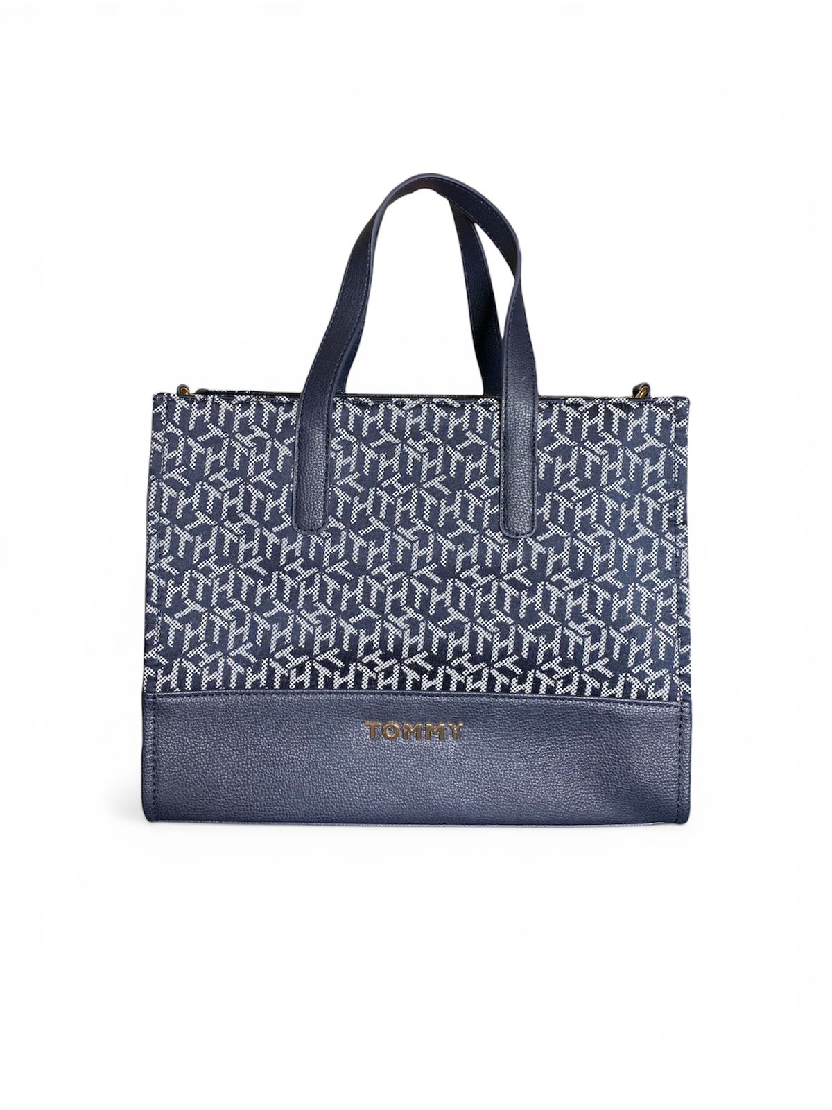 Bolso Tote Tommy Hilfiger Monograma Azul Marino