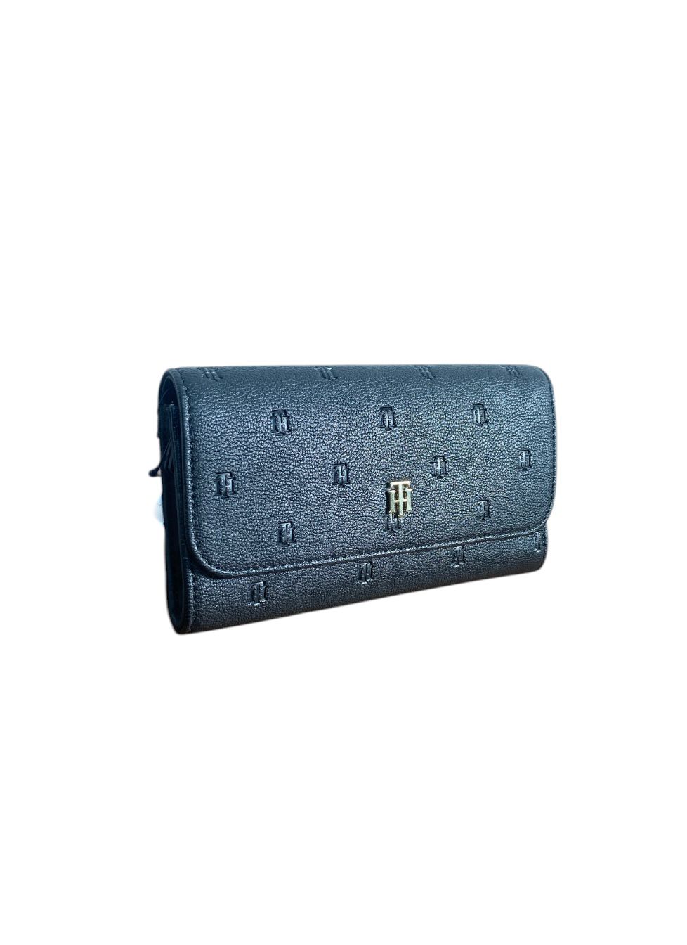 Cartera Tommy Hilfiger Monogram Negro – Sofisticación en cada detalle